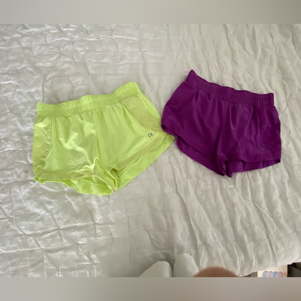 GAP Athletic Shorts in Purple and Yellow